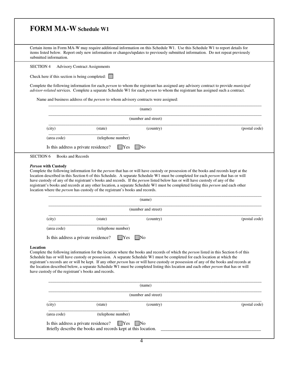 SEC Form 2901 (MA-W) Notice of Withdrawal From Registration as a Municipal Advisor, Page 4