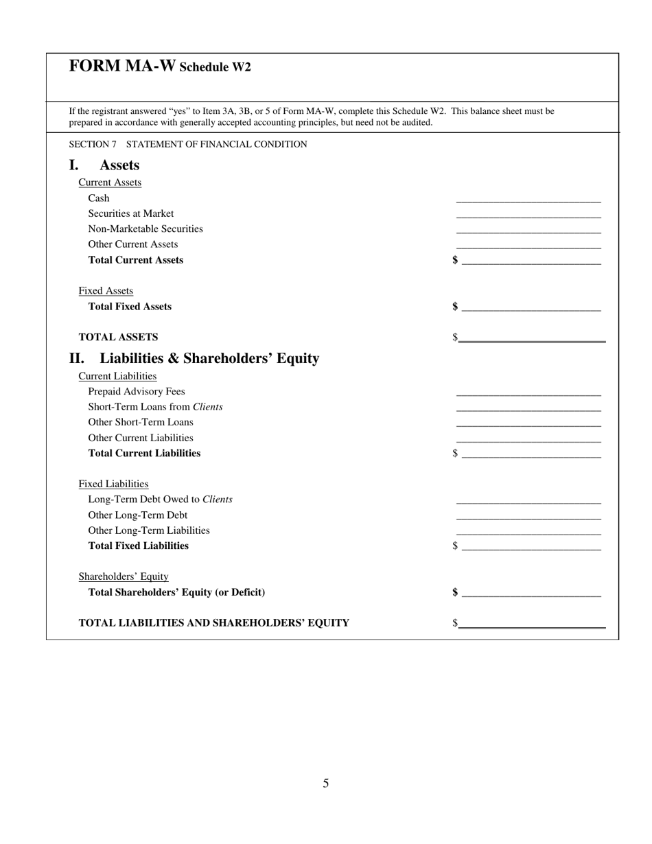 SEC Form 2901 (MA-W) Notice of Withdrawal From Registration as a Municipal Advisor, Page 5