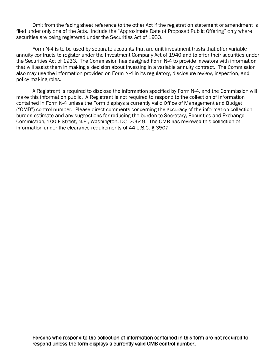 Form N-4 Registration Statement of Separate Accounts Organized as Unit Investment Trusts, Page 3