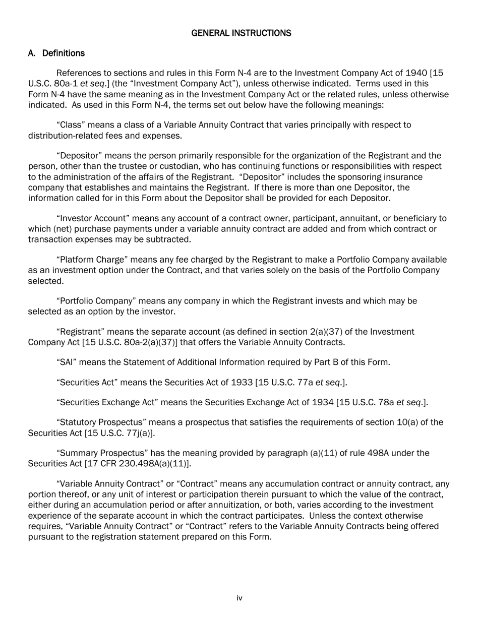 Form N-4 Registration Statement of Separate Accounts Organized as Unit Investment Trusts, Page 5