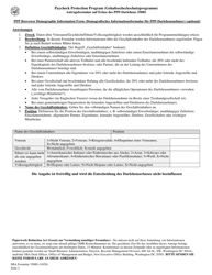SBA Form 3508S PPP Loan Forgiveness Application Form (German), Page 2