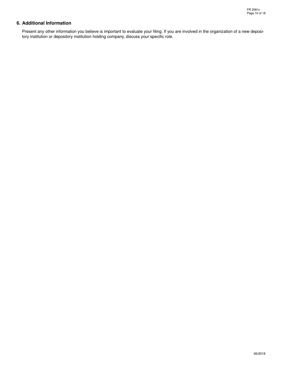 Form FR2081C Interagency Biographical and Financial Report, Page 10