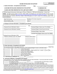 Document preview: Income Withholding for Support