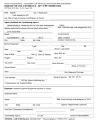 Form DFPI-BDIA8018 Request for Live Scan Service - Applicant Submission - California, Page 3
