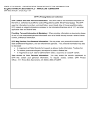 Form DFPI-BDIA8018 Request for Live Scan Service - Applicant Submission - California, Page 4