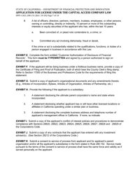 Form DFPI-CACL280.151 Application for License Under the Capital Access Company Law - California, Page 7