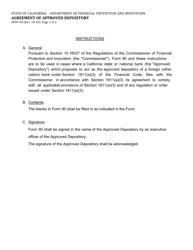 Form DFPI-90 Agreement of Approved Depository - California, Page 2