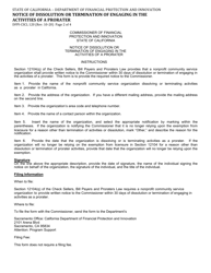 Form DFPI-CSCL120 Notice of Dissolution or Termination of Engaging in the Activities of a Prorater - California, Page 2