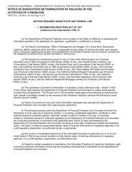 Form DFPI-CSCL120 Notice of Dissolution or Termination of Engaging in the Activities of a Prorater - California, Page 3