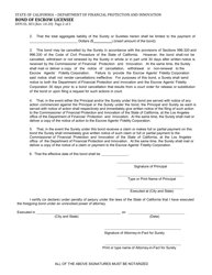 Form DFPI-EL303 Bond of Escrow Licensee - California, Page 2