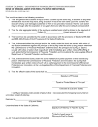 Form DFPI-EL303A Bond of Escrow Agent (For Fidelity Bond Deductible) - California, Page 3