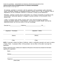 Form DFPI-EL326 Application for Authorization to Change Ownership - California, Page 4