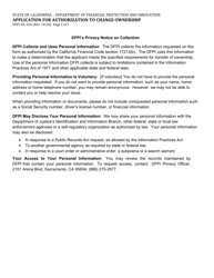 Form DFPI-EL326 Application for Authorization to Change Ownership - California, Page 5