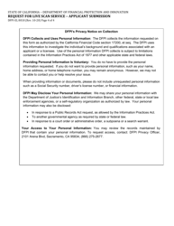 Form DFPI-EL8018 Request for Live Scan Service - Application Submission - California, Page 4