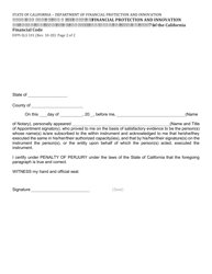 Form DFPI-SLS101 Appointment of Commissioner of Business Oversight as Agent for Service of Process - California, Page 2