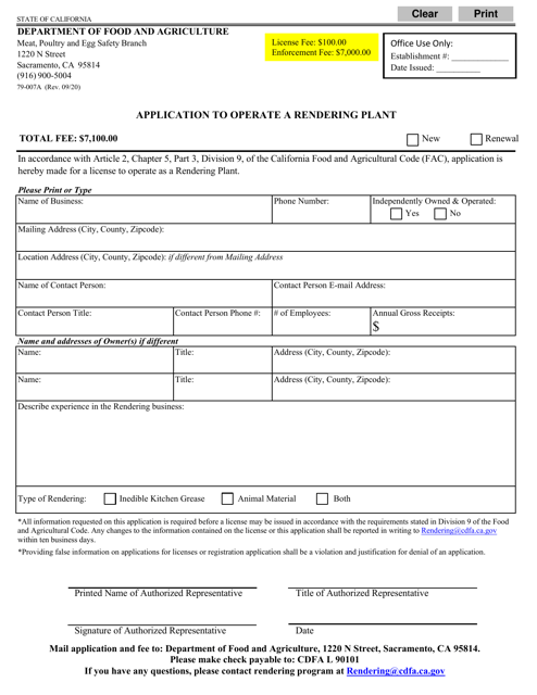 Form 79-007A  Printable Pdf
