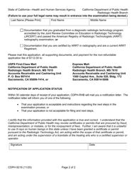 Form CDPH8218 Radiologic Technologist Fluoroscopy Permit Application - California, Page 2