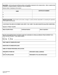 Form FDACS-03589 Lp Gas Category I R.v. Dealer License Application - Florida, Page 2