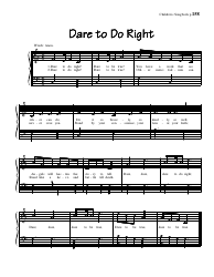 Document preview: Dare to Do Right Piano Sheet Music