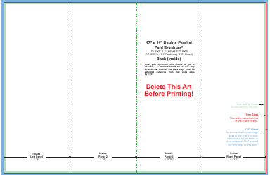 17&quot; X 11&quot; Double-Parallel Fold Brochure Template, Page 2