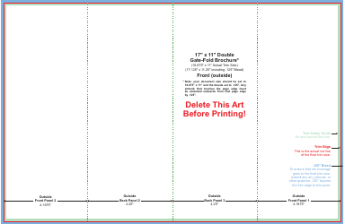 17&quot; X 11&quot; Double Gate-fold Brochure Template