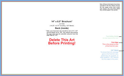 14 X 8.5 Inch Brochure Template (No Fold), Page 2