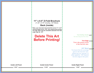 11 X 8.5 Inch Z-fold Brochure Template, Page 2