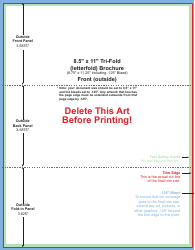 8.5 X 11 Inch Tri-fold (Letterfold) Brochure Template