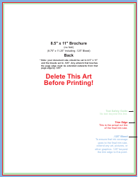 8.5 X 11 Inch No Fold Brochure Template, Page 2