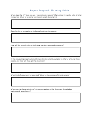 Document preview: Report Proposal Template
