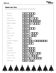 Document preview: Christmas Word Scramble Game Template