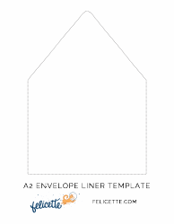 Document preview: A2 Envelope Liner Template - Felicette