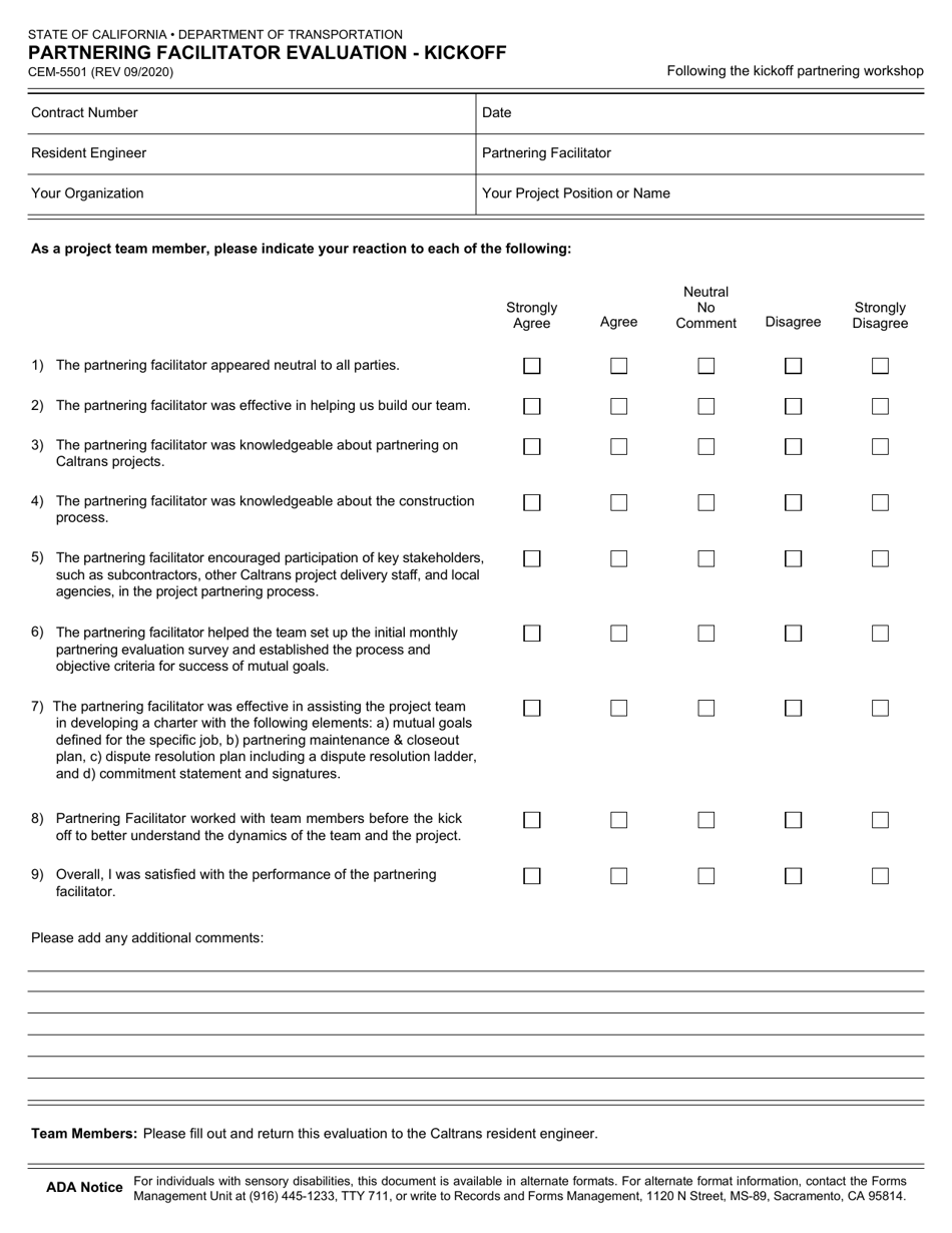 Form CEM-5501 - Fill Out, Sign Online and Download Fillable PDF ...