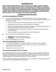 Form HSMV83390 Application for Sunscreening Medical Exemption - Florida, Page 2