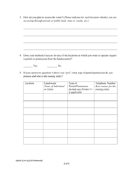 Form LNR3-012 Commercial Use Questionnaire - Hawaii, Page 2