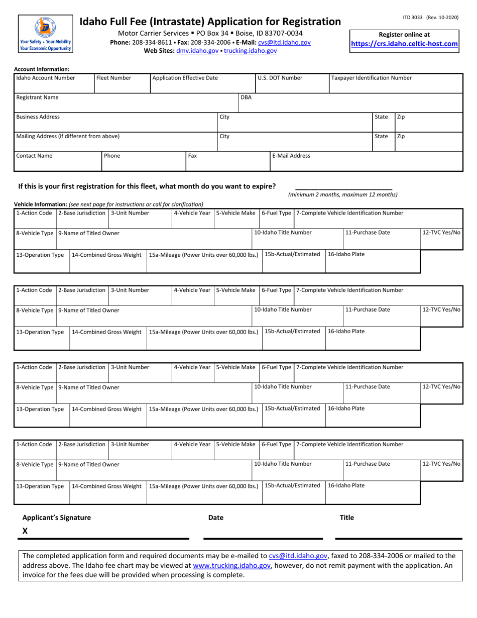 Idaho Vehicle Registration lupon.gov.ph