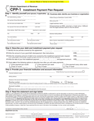 Form CPP-1 &quot;Installment Payment Plan Request&quot; - Illinois