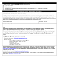 State Form 57030 Section 401 Wqc Wetlands, Lakes, and Streams Pre-filing Meeting Request - Indiana, Page 2