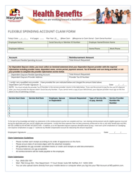 Flexible Spending Account Claim Form - Maryland
