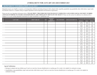 Active Employees Health Benefits Enrollment and Change Form - Maryland, Page 2