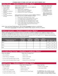 Retiree Health Benefits Enrollment and Change Form - Maryland, Page 3