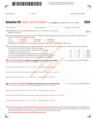 Schedule HC Health Care Information - Draft - Massachusetts, Page 2