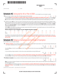 Schedule HC Health Care Information - Draft - Massachusetts, Page 4