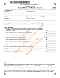 Form 63-29A Ocean Marine Profits Tax Return - Draft - Massachusetts, Page 2