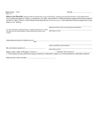 Form FOC90 Notice of Lien - Michigan, Page 2