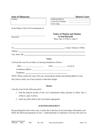 Document preview: Form COM1202 Notice of Motion and Motion to Seal Records - Minnesota