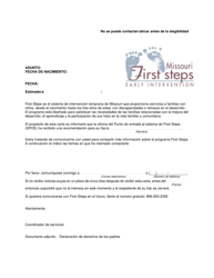 Document preview: No Se Puede Contactar/Ubicar Antes De La Elegibilidad - Missouri (Spanish)