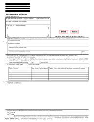 Form UCC11 &quot;Information Request&quot;