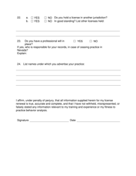 Licensed Behavior Analyst (Lba) &amp; Licensed Assistant Behavior Analyst (Laba) Renewal - Nevada, Page 4