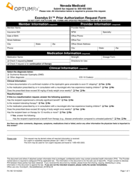 Document preview: Form FA-180 Exondys 51 Prior Authorization Request Form - Nevada